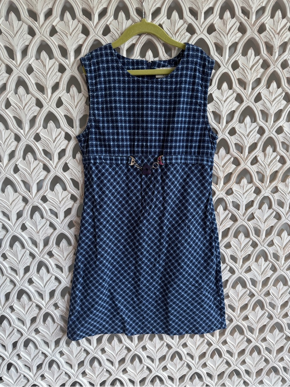 The Limited Girls Navy and White Plaid Sleeveless Dress, size 14